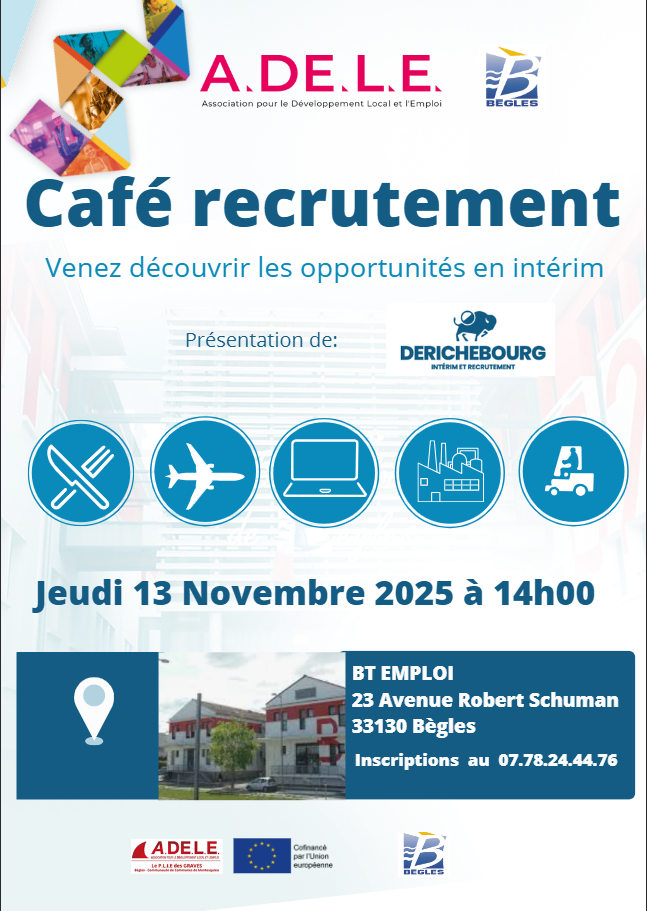 Café Recrutement – Découvrez les opportunités en intérim avec Derichebourg