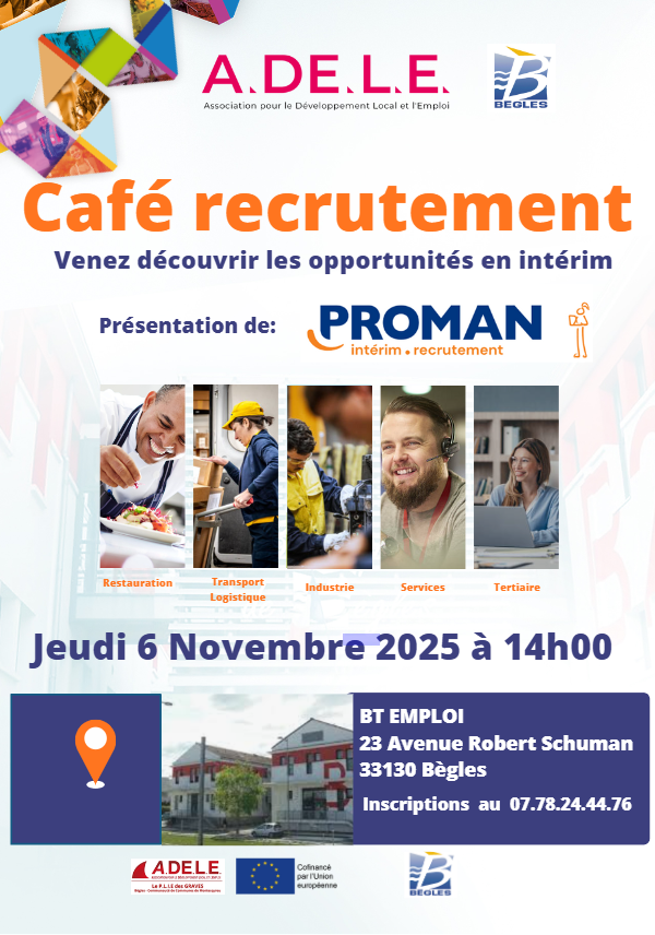 Café Recrutement – Rencontre avec PROMAN Intérim & Recrutement