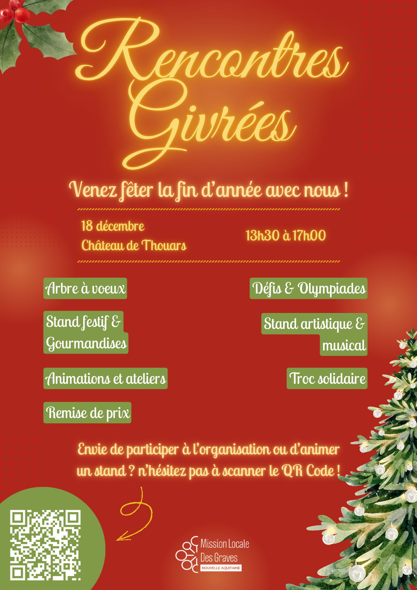 Venez fêter la fin d'année avec nous !